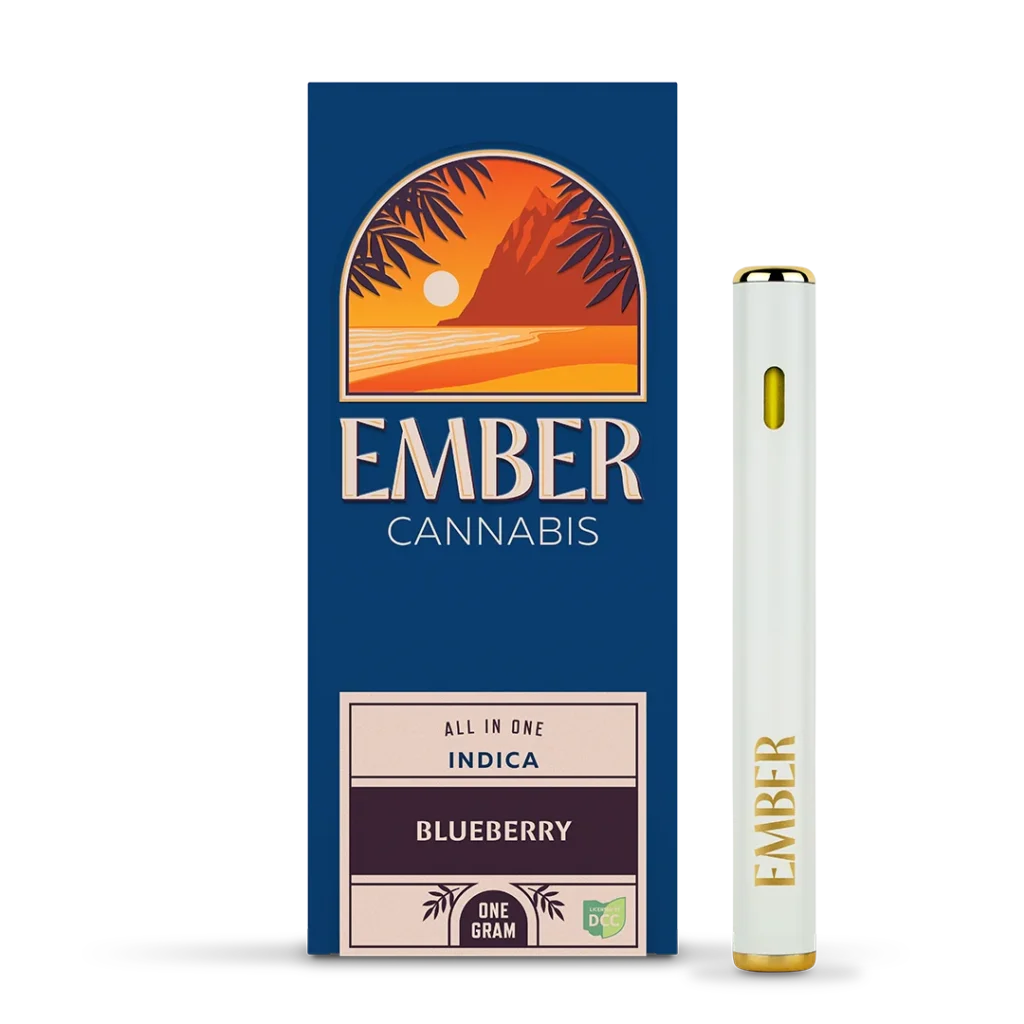 Blueberry All in One cannabis vape by Ember.